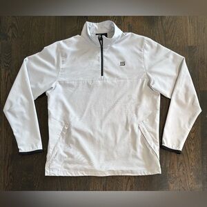 Three Sixty Six Men's 1/4 Zip Windbreaker Pullover Golf Jacket Large Gray
